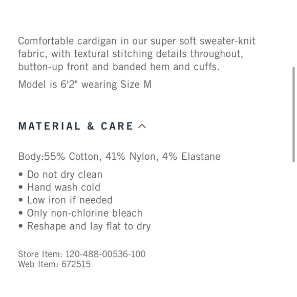 Men's Abercrombie & Fitch Textured Cardigan, Cream, Large, NWT - Picture 9 of 9